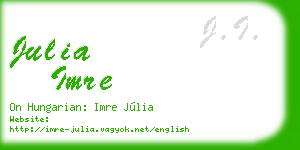 julia imre business card